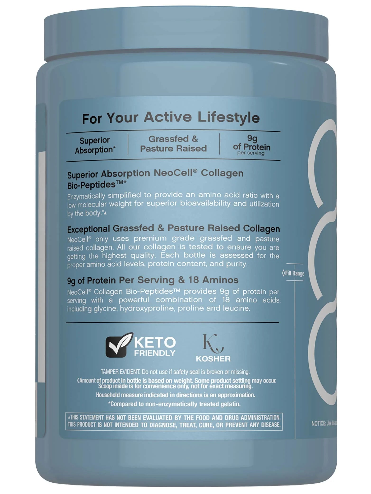 Collagen Bio-Peptides Powder | 10Oz | Super Hair, Skin, and Nails | Superior Absorption | Grassfed Protein Supplement | Advanced with 18 Essential Amino Acids