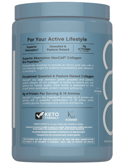 Collagen Bio-Peptides Powder | 10Oz | Super Hair, Skin, and Nails | Superior Absorption | Grassfed Protein Supplement | Advanced with 18 Essential Amino Acids